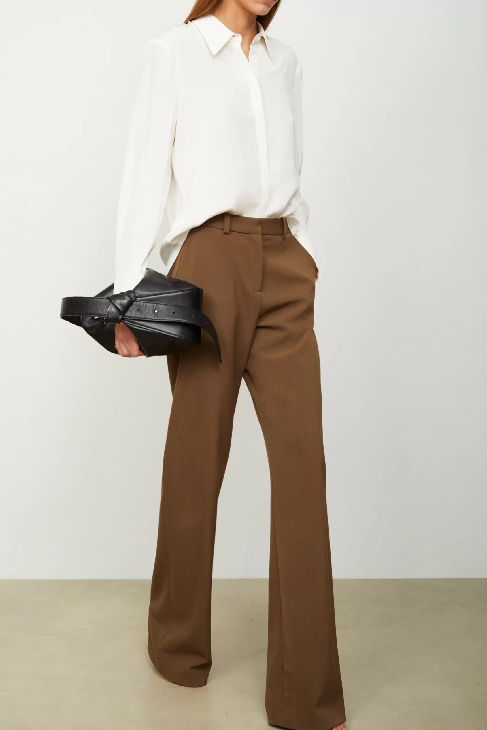 Bottoms<Brandon Maxwell The Anderson Relaxed Trouser In Desert Palm