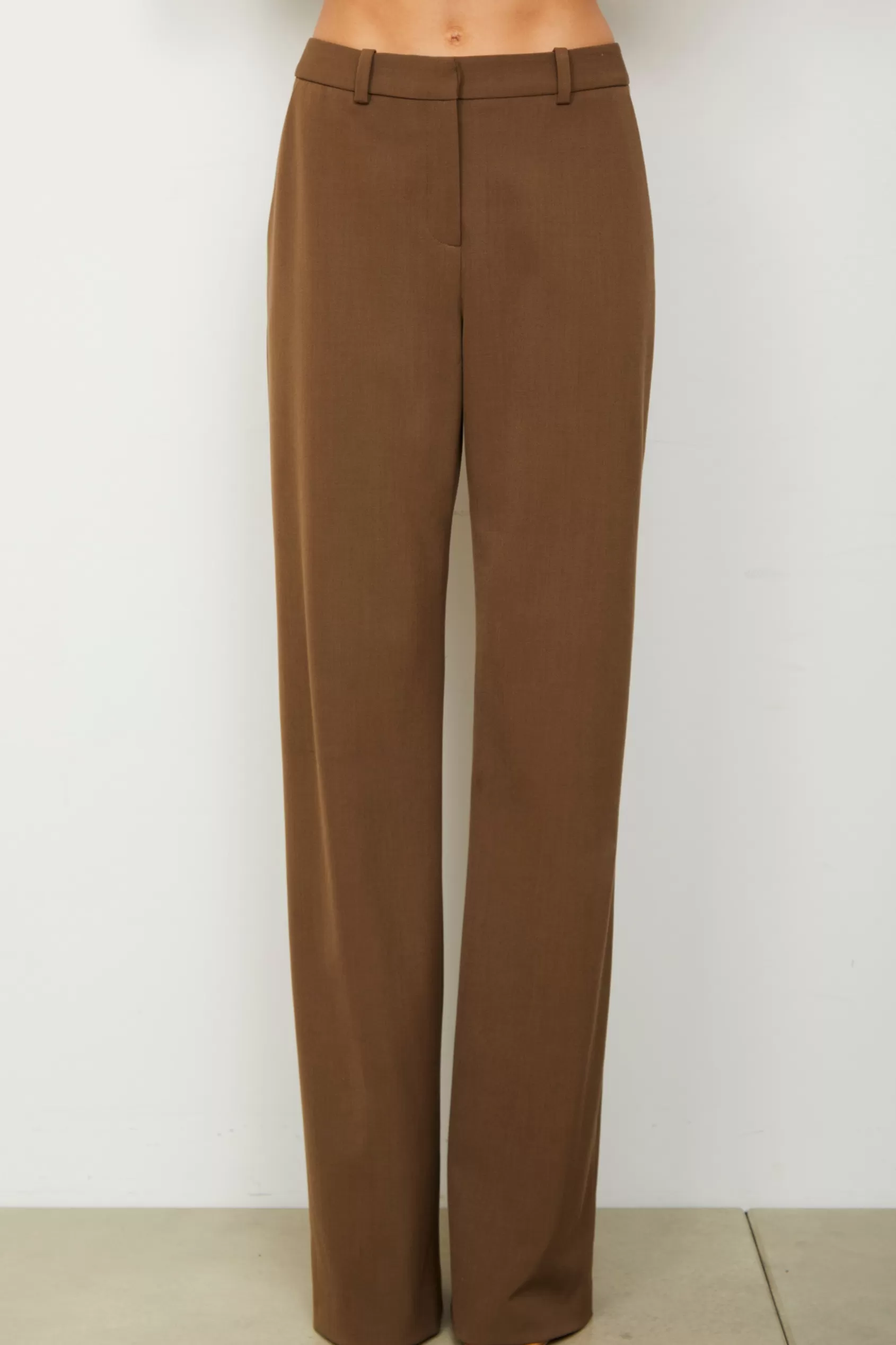 Bottoms<Brandon Maxwell The Anderson Relaxed Trouser In Desert Palm