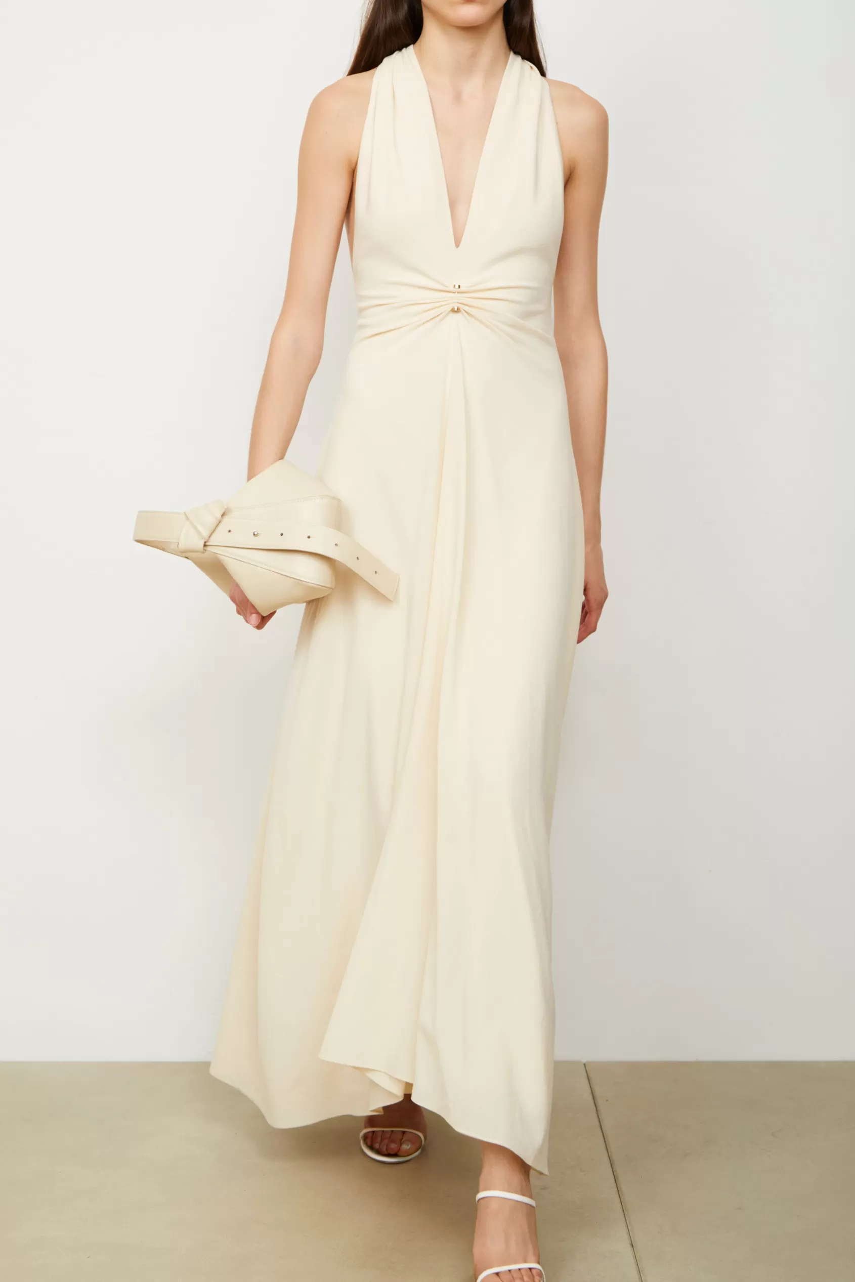 Dresses<Brandon Maxwell The Banks Dress In Ivory