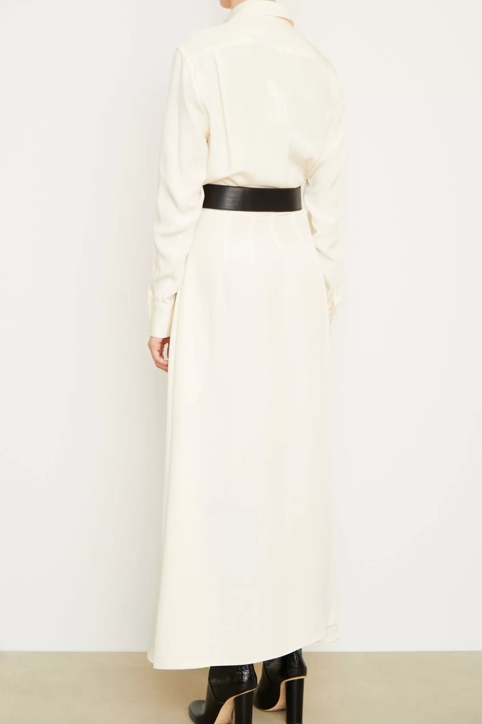 Dresses<Brandon Maxwell The Charlotte Shirt Dress In Ivory