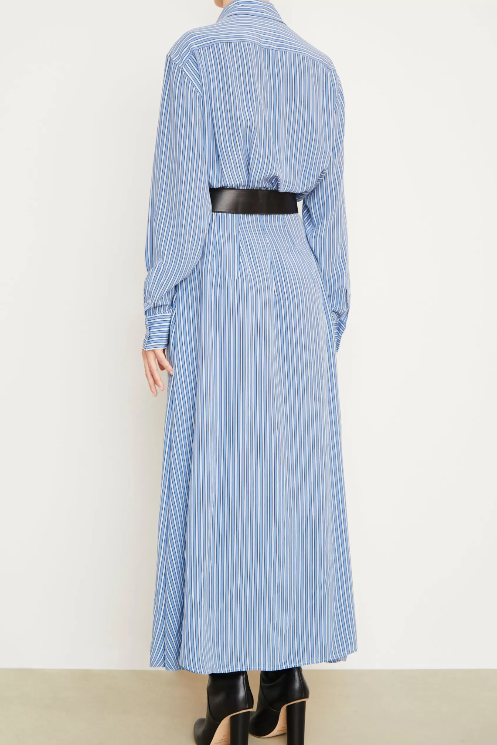 Dresses<Brandon Maxwell The Charlotte Shirtdress In Blue Stripe