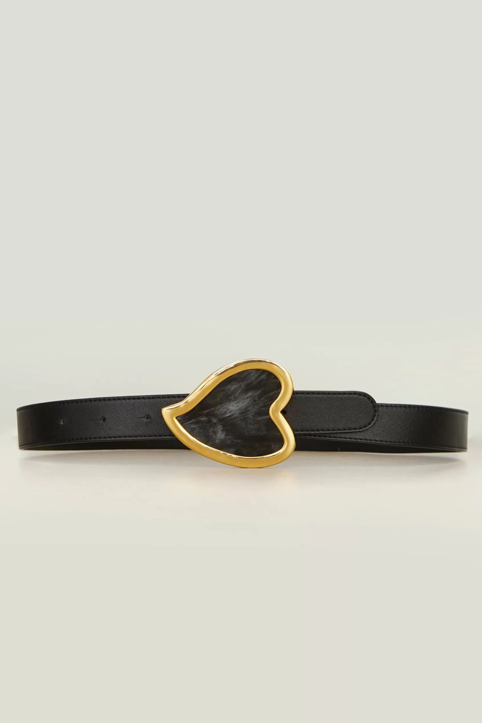 Belts<Brandon Maxwell The Heart Belt In Black Nappa Leather