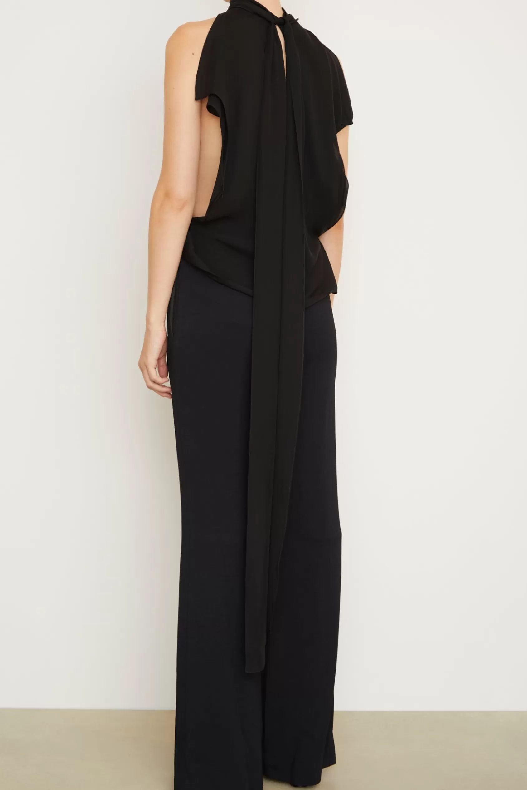 Tops<Brandon Maxwell The Ilana Layered Sleeveless Top In Black