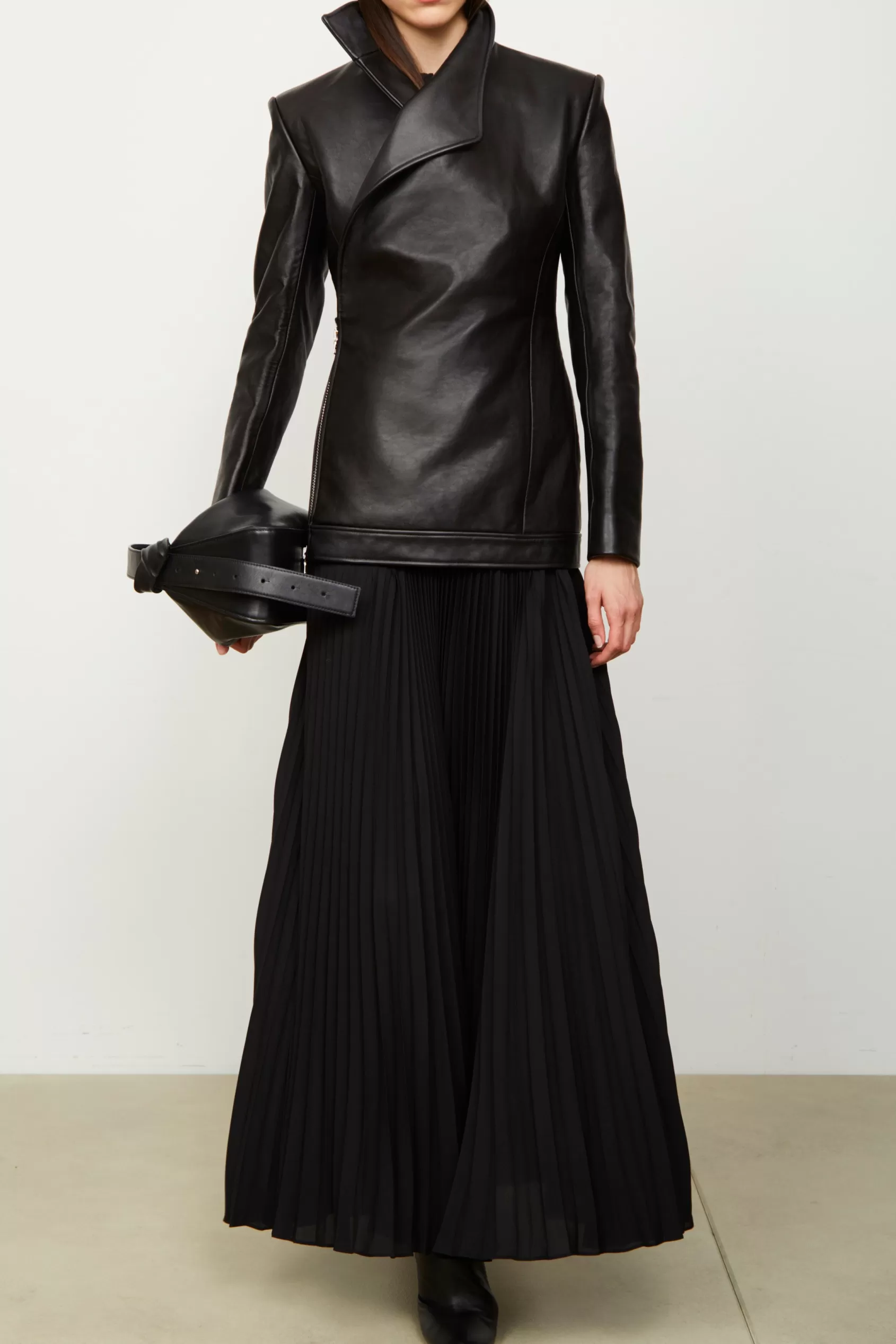 Jackets & Coats<Brandon Maxwell The Lottie High Collar Double Breasted Jacket In Black