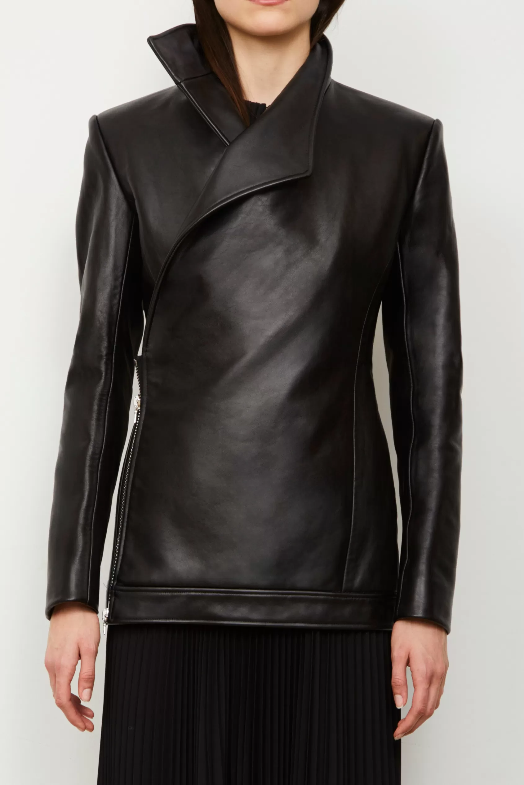 Jackets & Coats<Brandon Maxwell The Lottie High Collar Double Breasted Jacket In Black