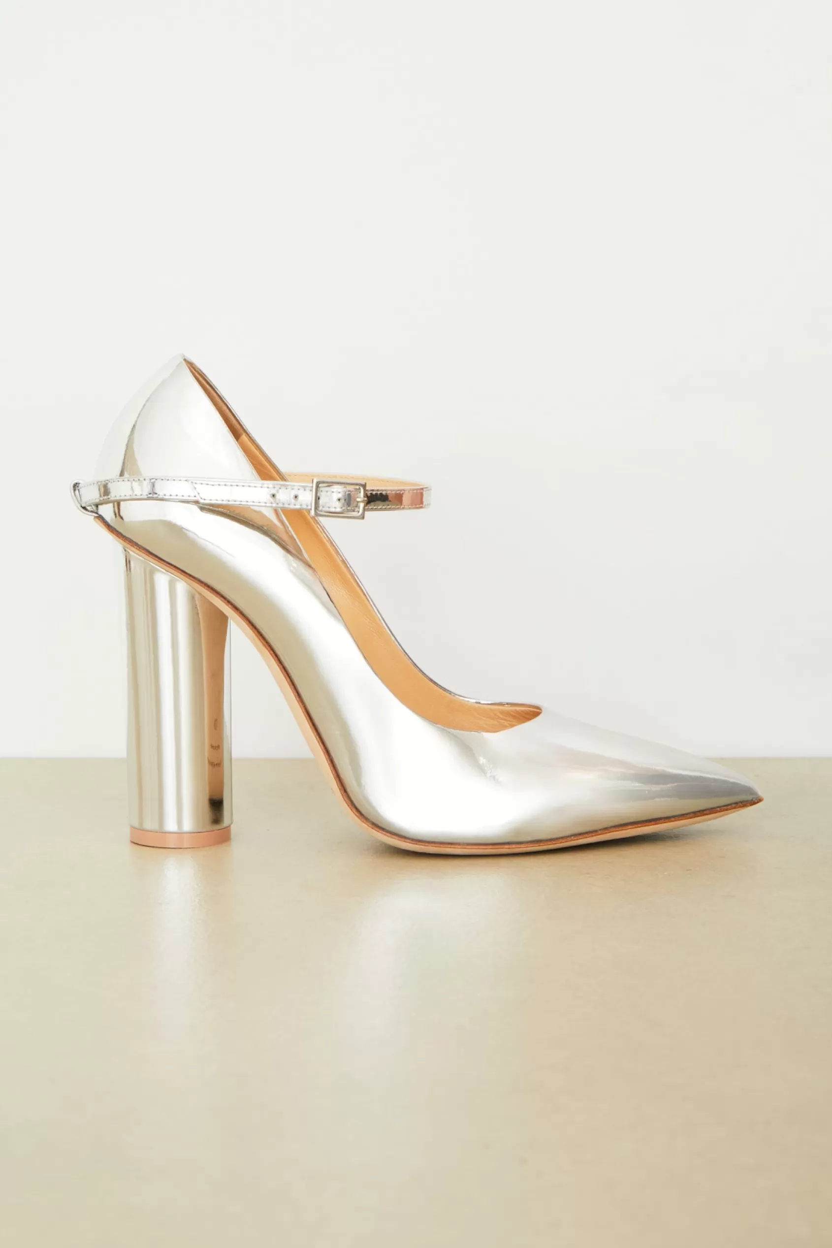 Shoes<Brandon Maxwell The Mary Jane In Patent Leather Silver
