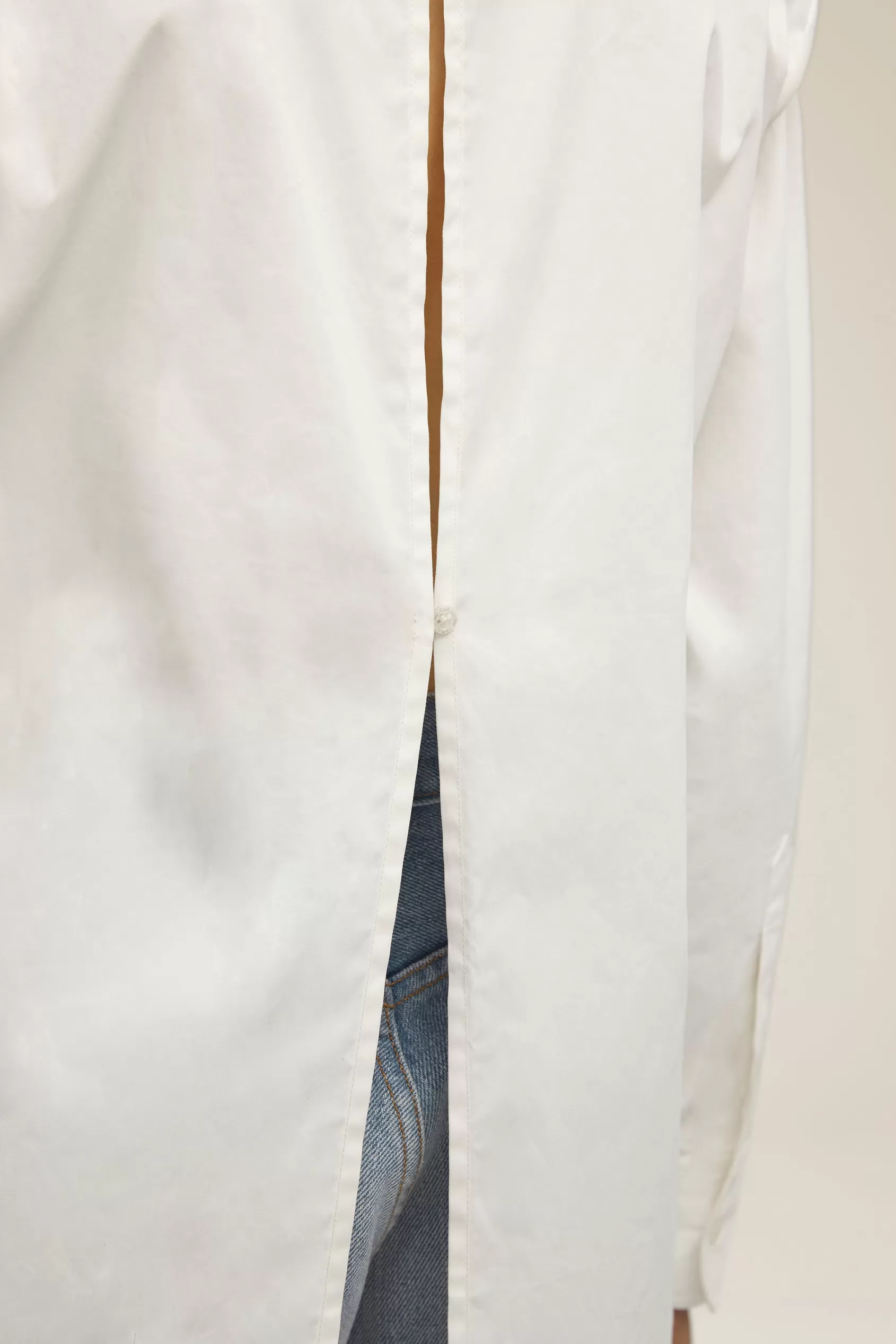 Tops<Brandon Maxwell The Mira Boyfriend Button Up With Split Back In White