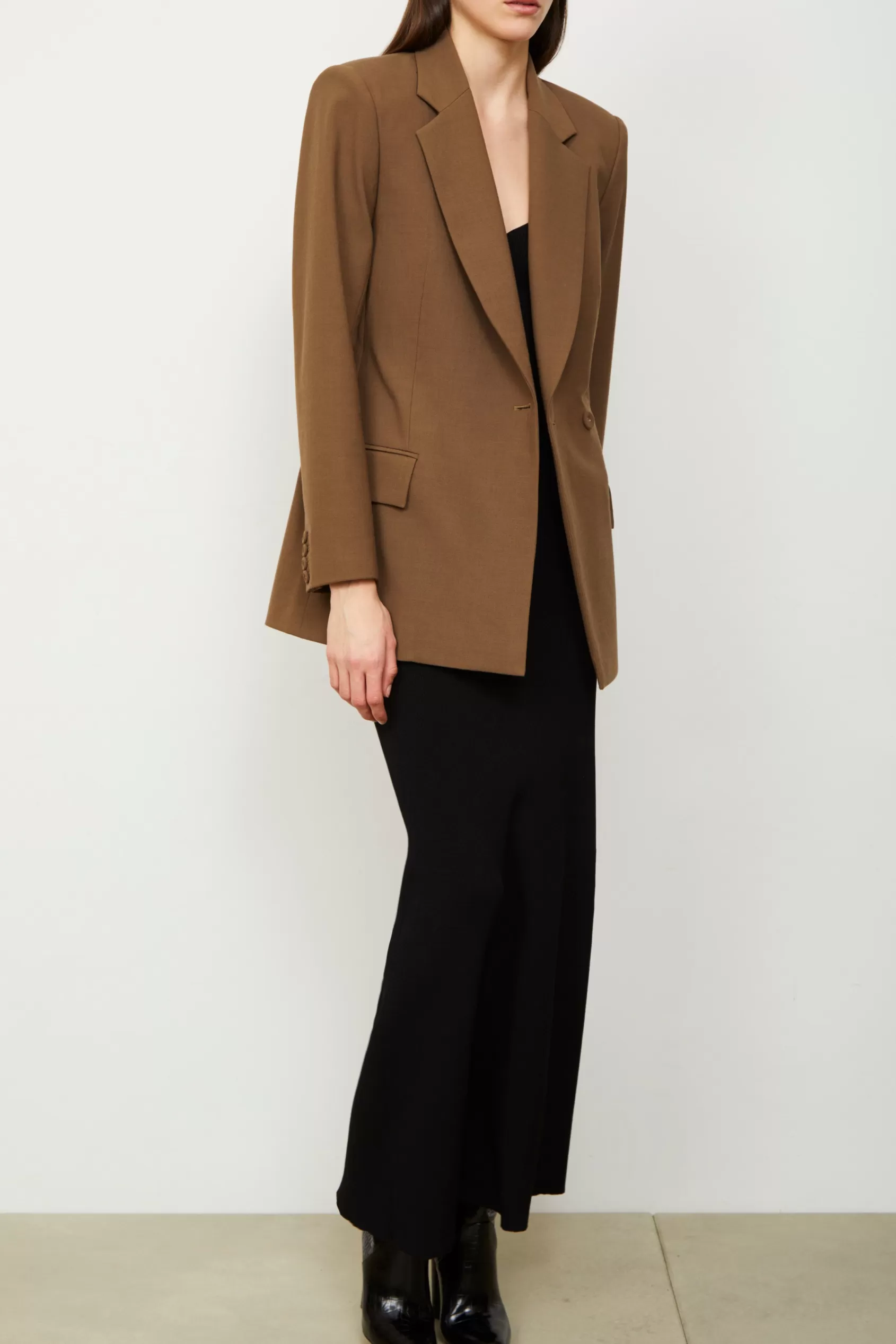 Jackets & Coats<Brandon Maxwell The Riley Jacket In Desert Palm