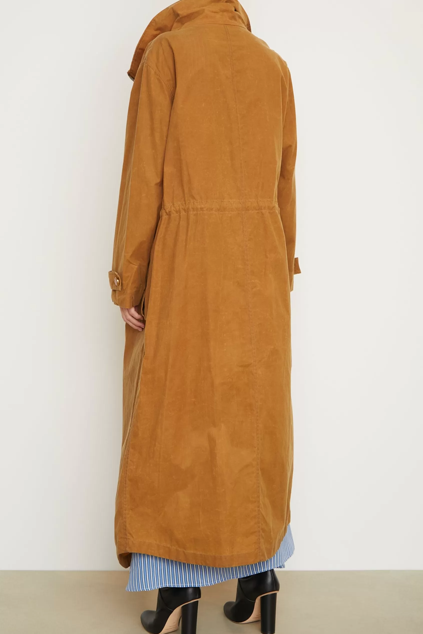 Jackets & Coats<Brandon Maxwell The Ripley Barn Jacket In Terracotta Waxed Cotton