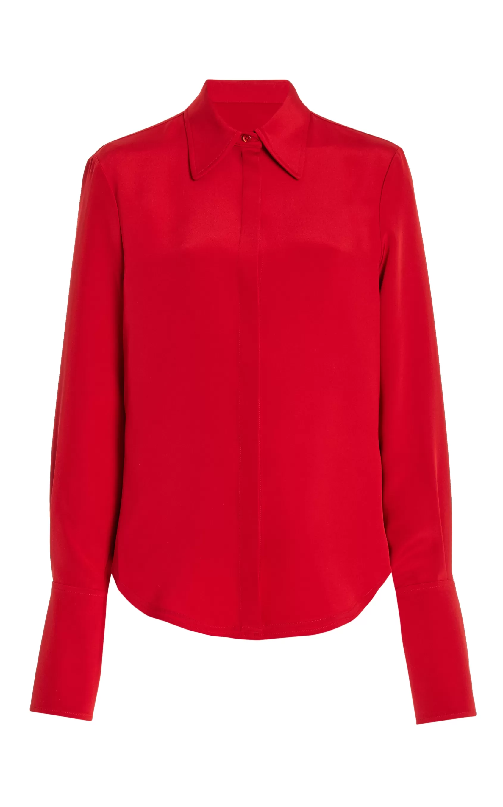 Tops<Brandon Maxwell The Spence Button Down In Red