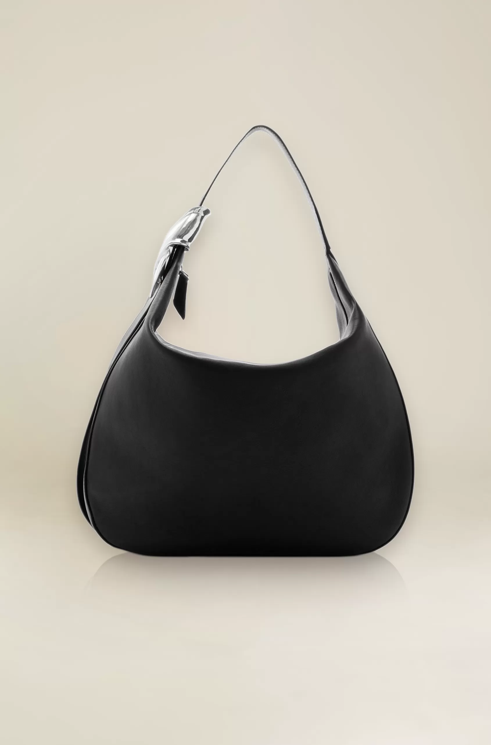 Bags<Brandon Maxwell The Stella Large Hobo Bag In Black And Silver Black Silver