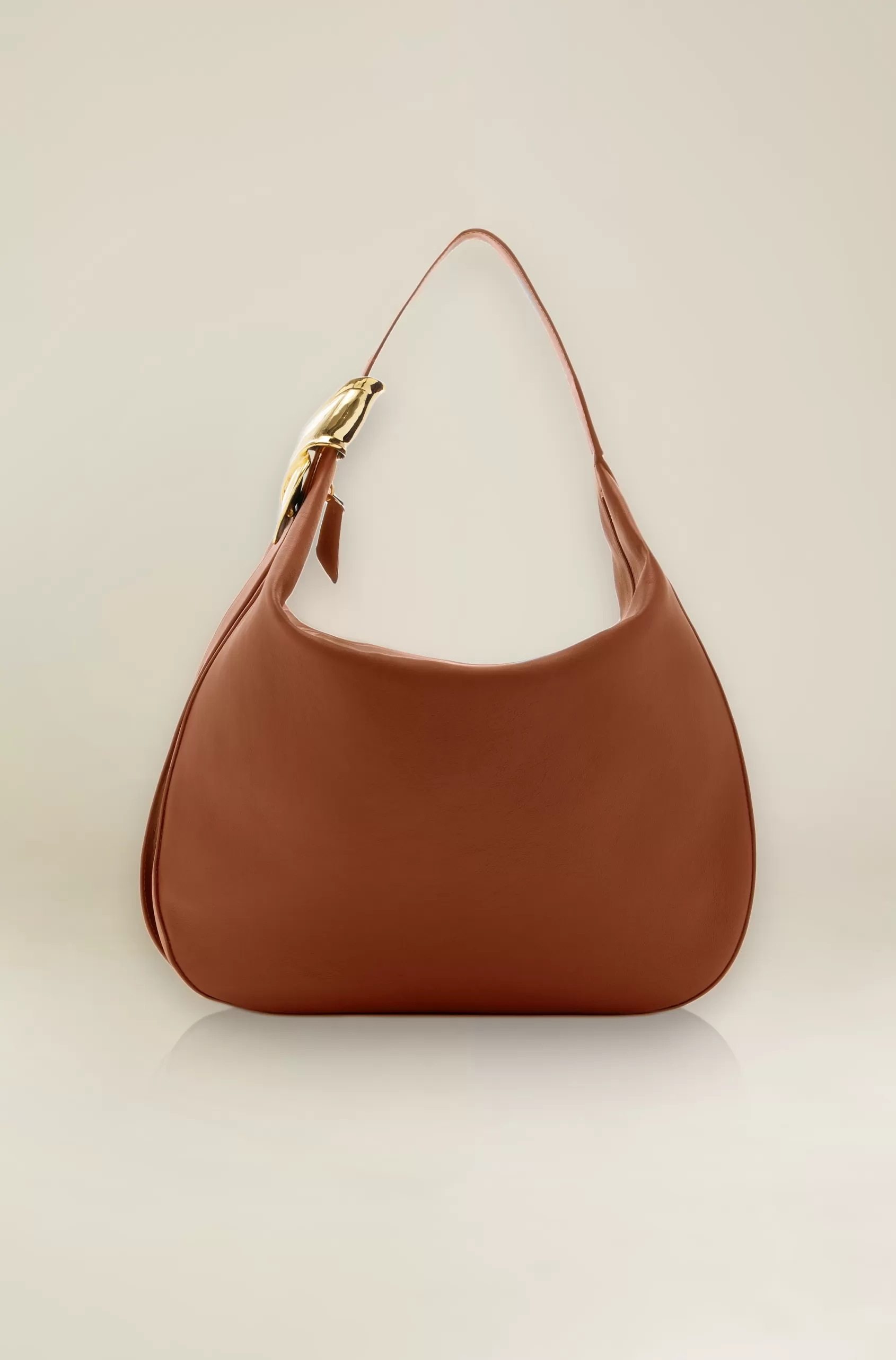 Bags<Brandon Maxwell The Stella Large Hobo Bag In Camel And Gold Camel Gold