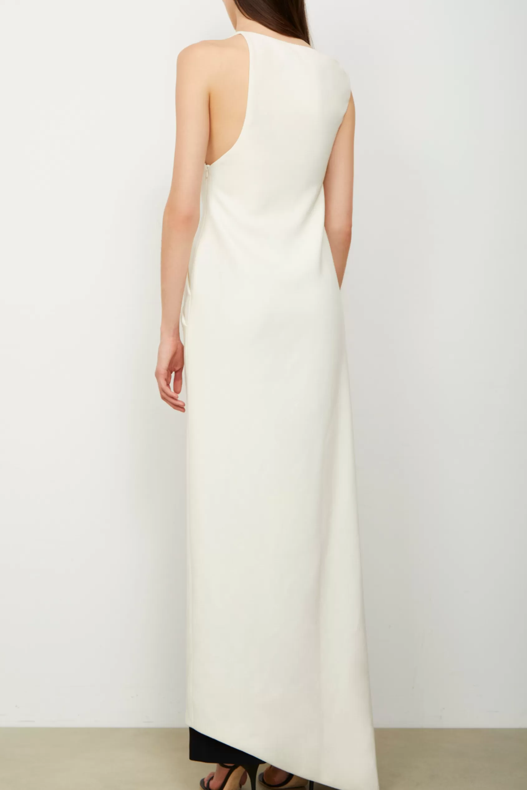 Tops<Brandon Maxwell The Tate Boat Neck Column Gown Top In Ivory