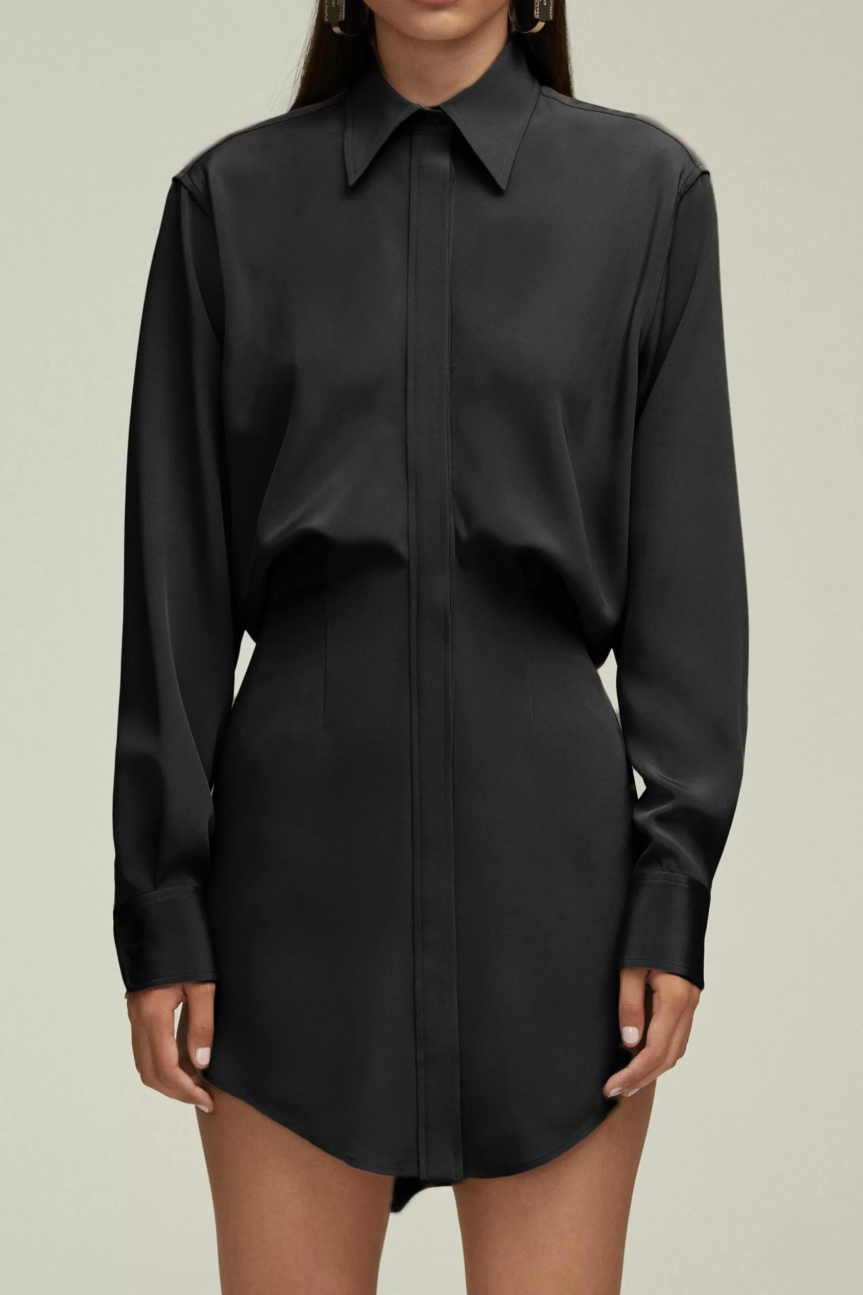 Dresses<Brandon Maxwell The Vera Shirtdress In Black